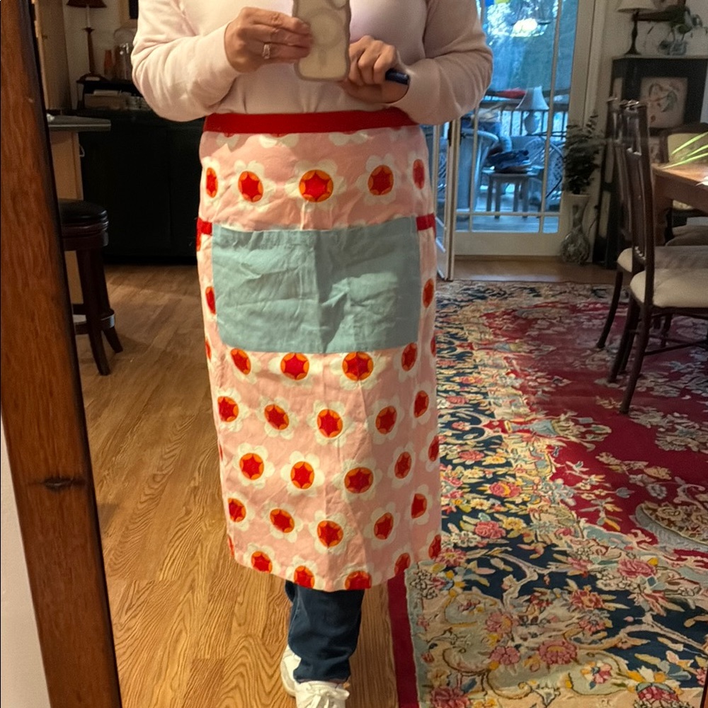 IKEA Scandi Pink, Red and White Apron